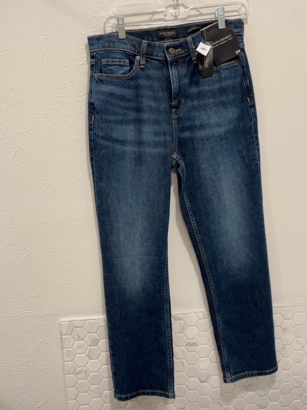 NWT Banana Republic Premium Denim High Rise Straight Ankle Jeans Size 29